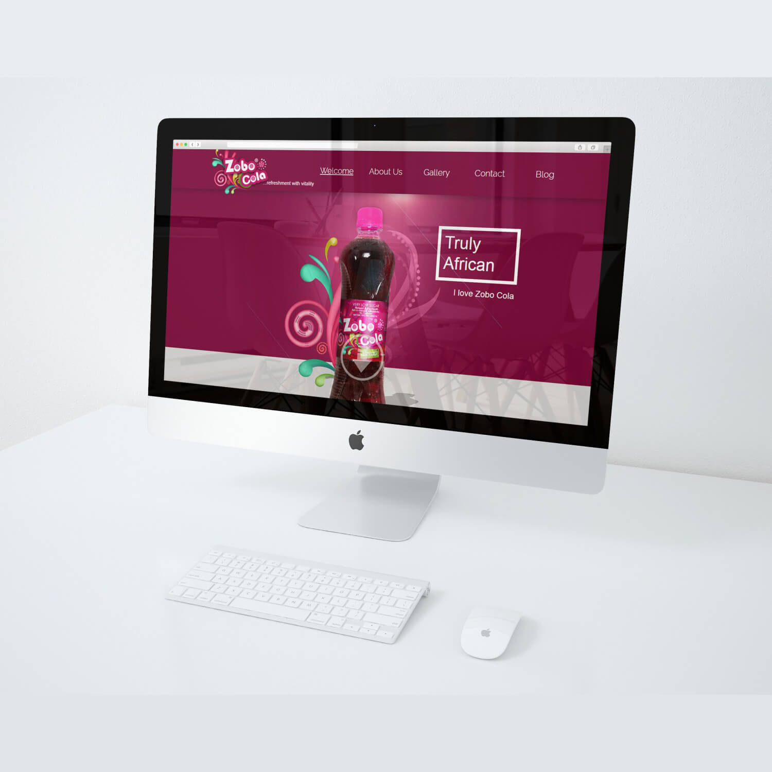 Zobo Cola Website Desktop View