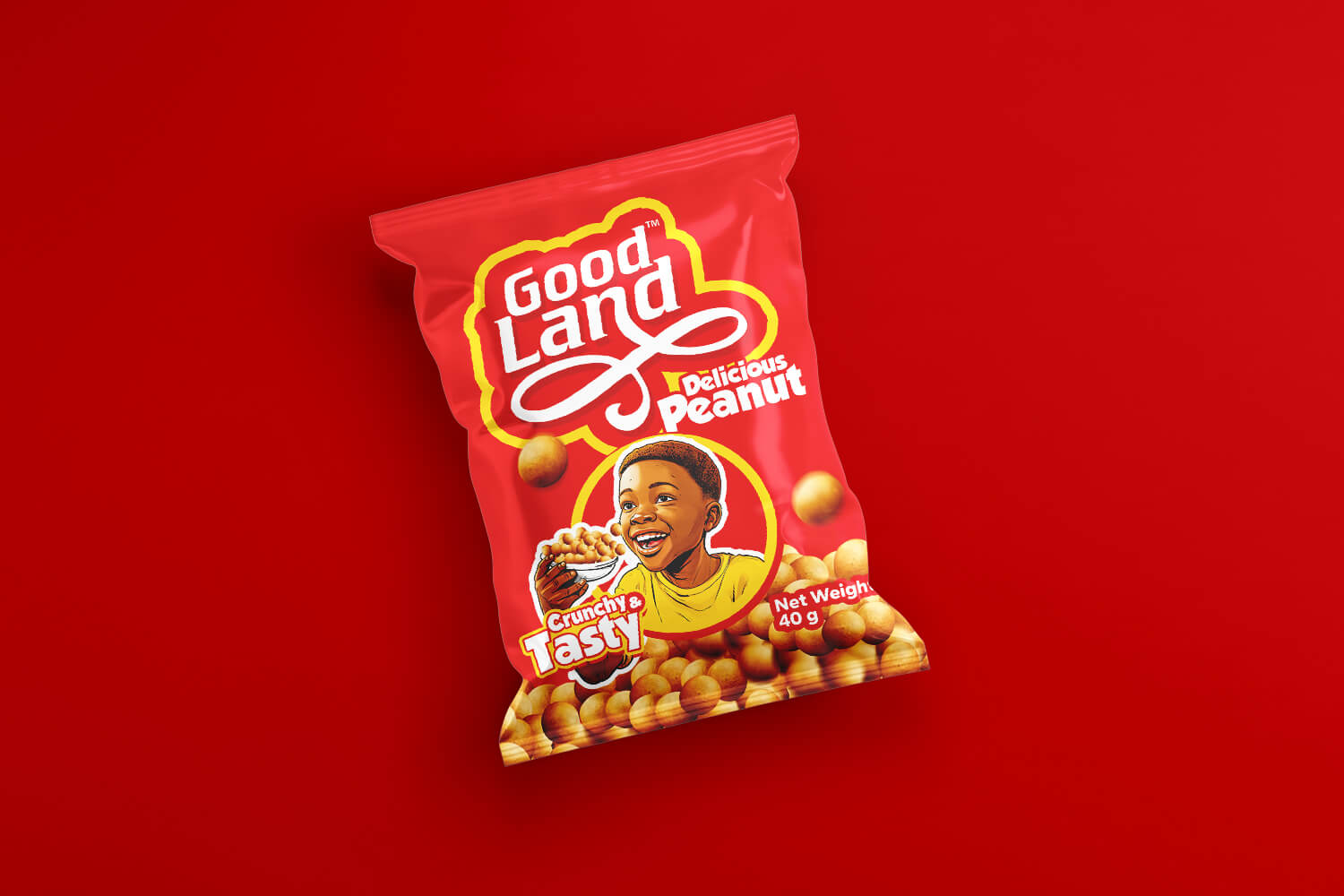 Good Land Peanut Snack Product Package Design Designed in Ultigraph