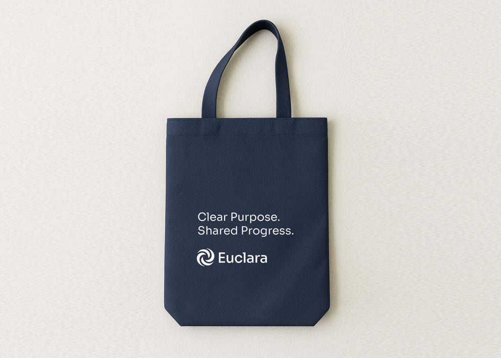 Custom branded navy blue tote bag with logo – Ultigraph promotional item in Nigeria