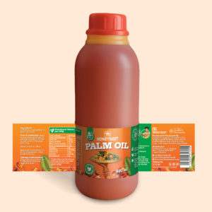 Honeynest Palm Oil Bottle with Label Packaging Design by Ultigraph