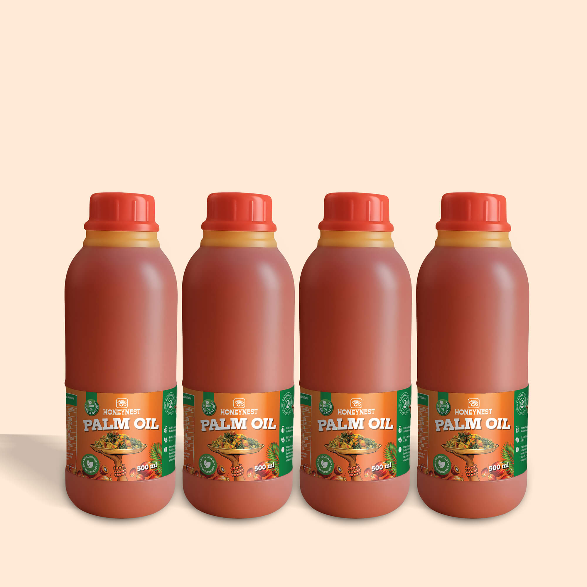 Honeynest Palm Oil Bottle with Label Packaging Design by Ultigraph