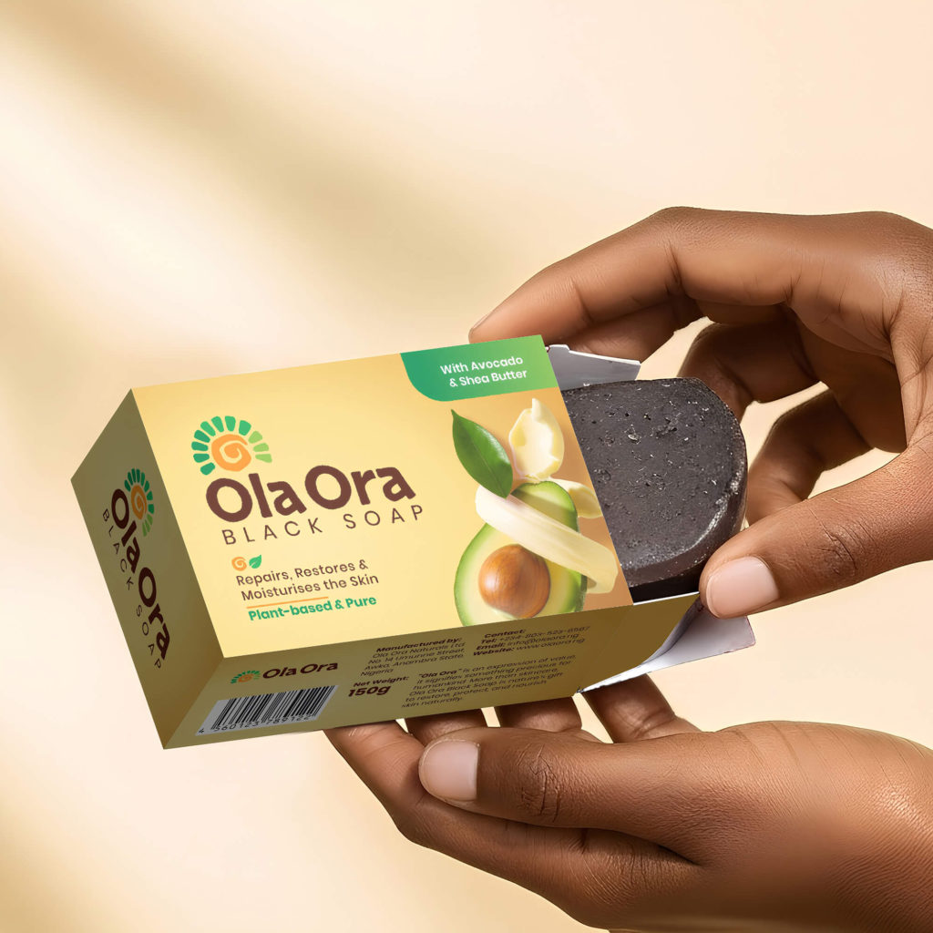 Ola Ora Black Soap Packaging Design and Printing by Ultigraph
