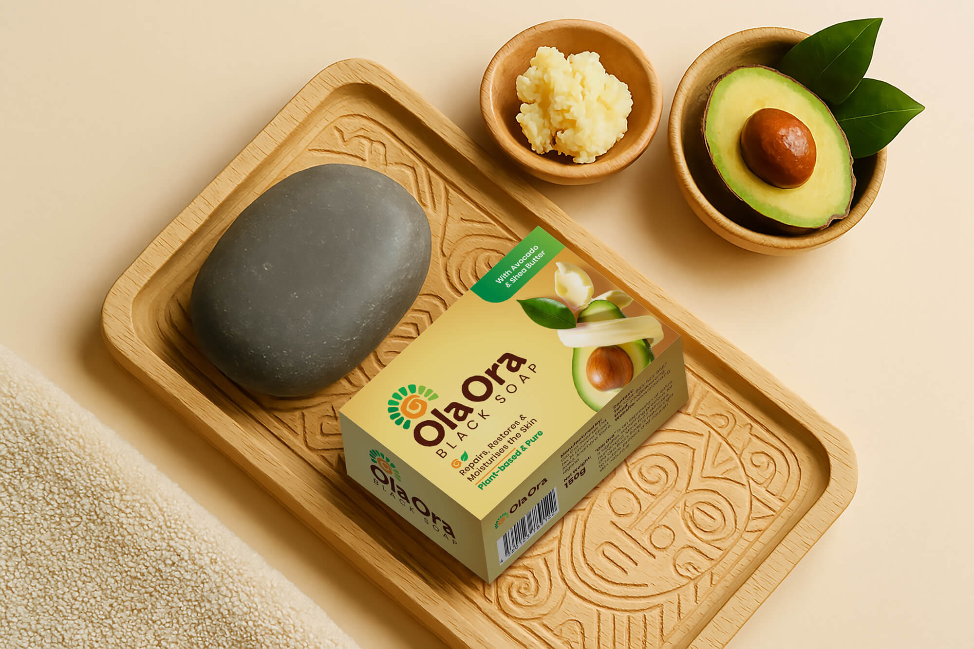 Ola Ora Black Soap Packaging Design and Printing by Ultigraph