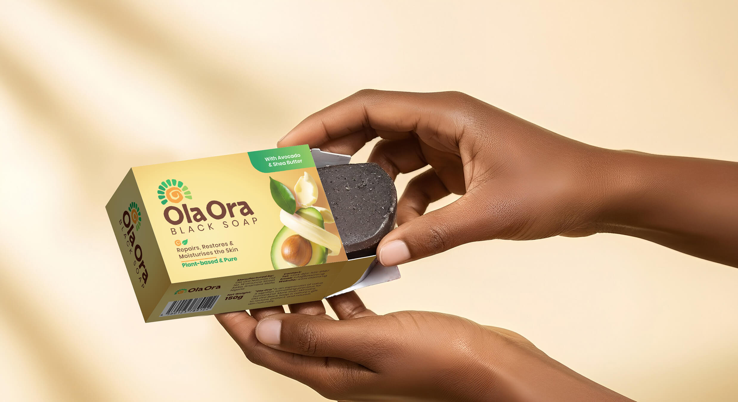 Ola Ora Black Soap Packaging Design and Printing by Ultigraph